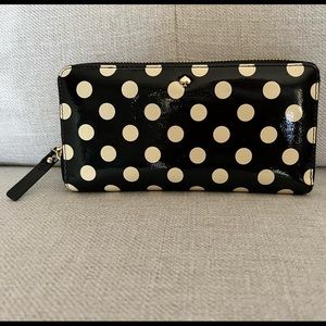Kate Spade Pantene Leather Polka Dot Wallet